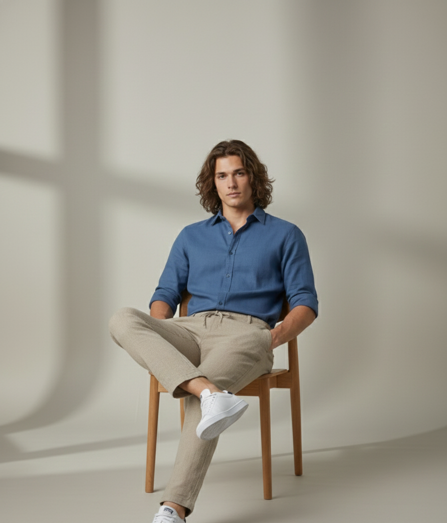 Black Cotton Travel Pants