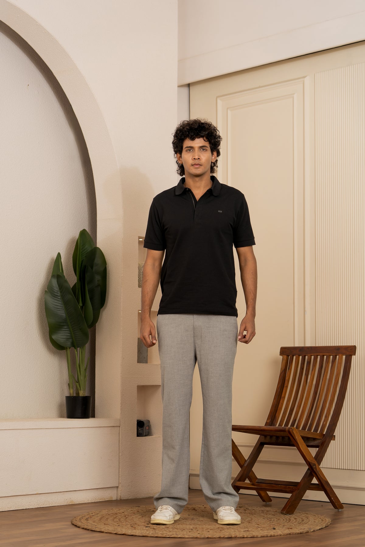 Dark Gray Popcorn Linen Bottom