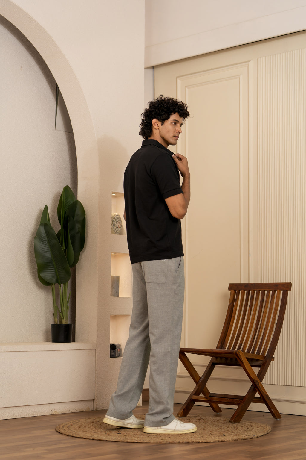 Gray Popcorn Linen Bottom