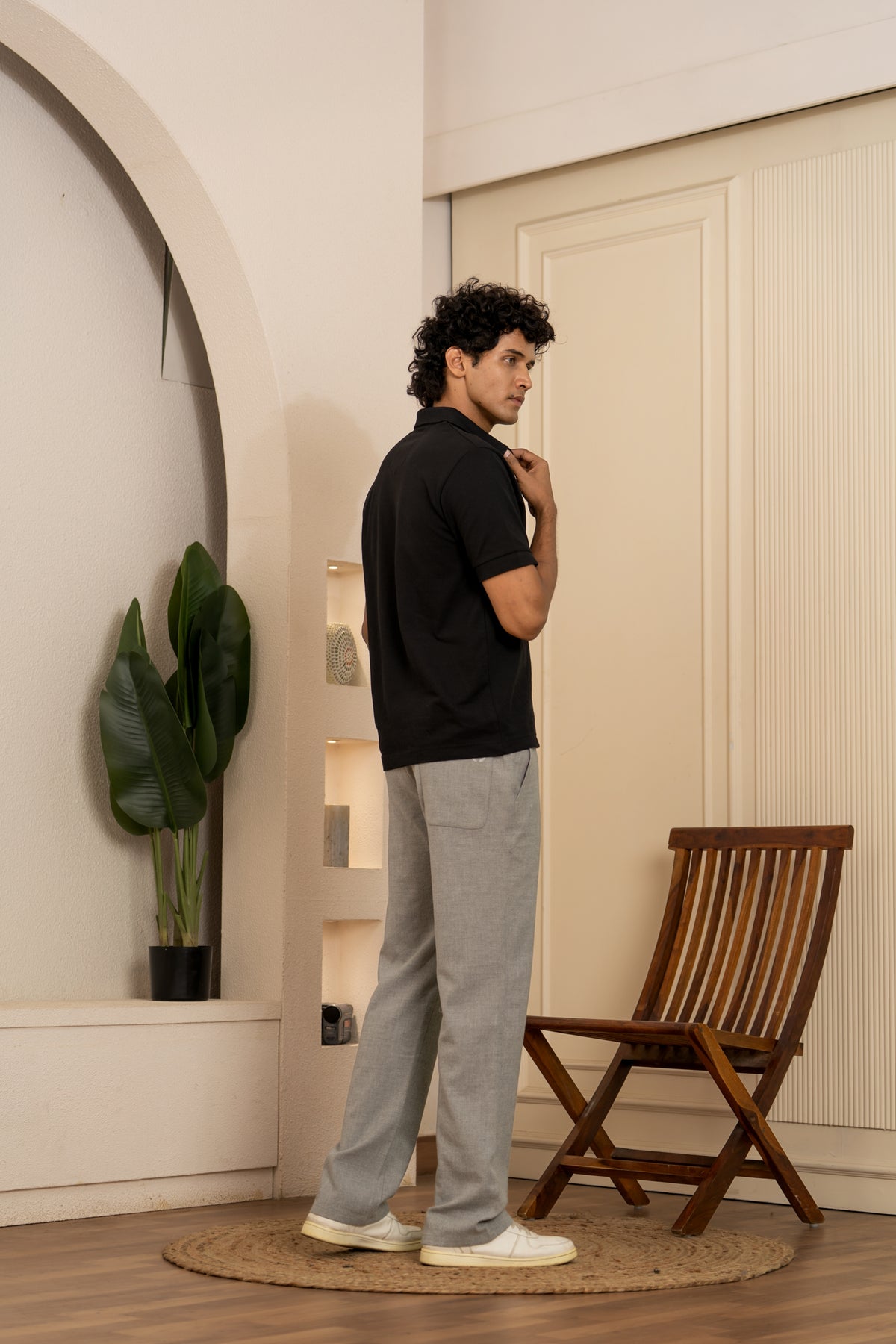 Gray Popcorn Linen Bottom