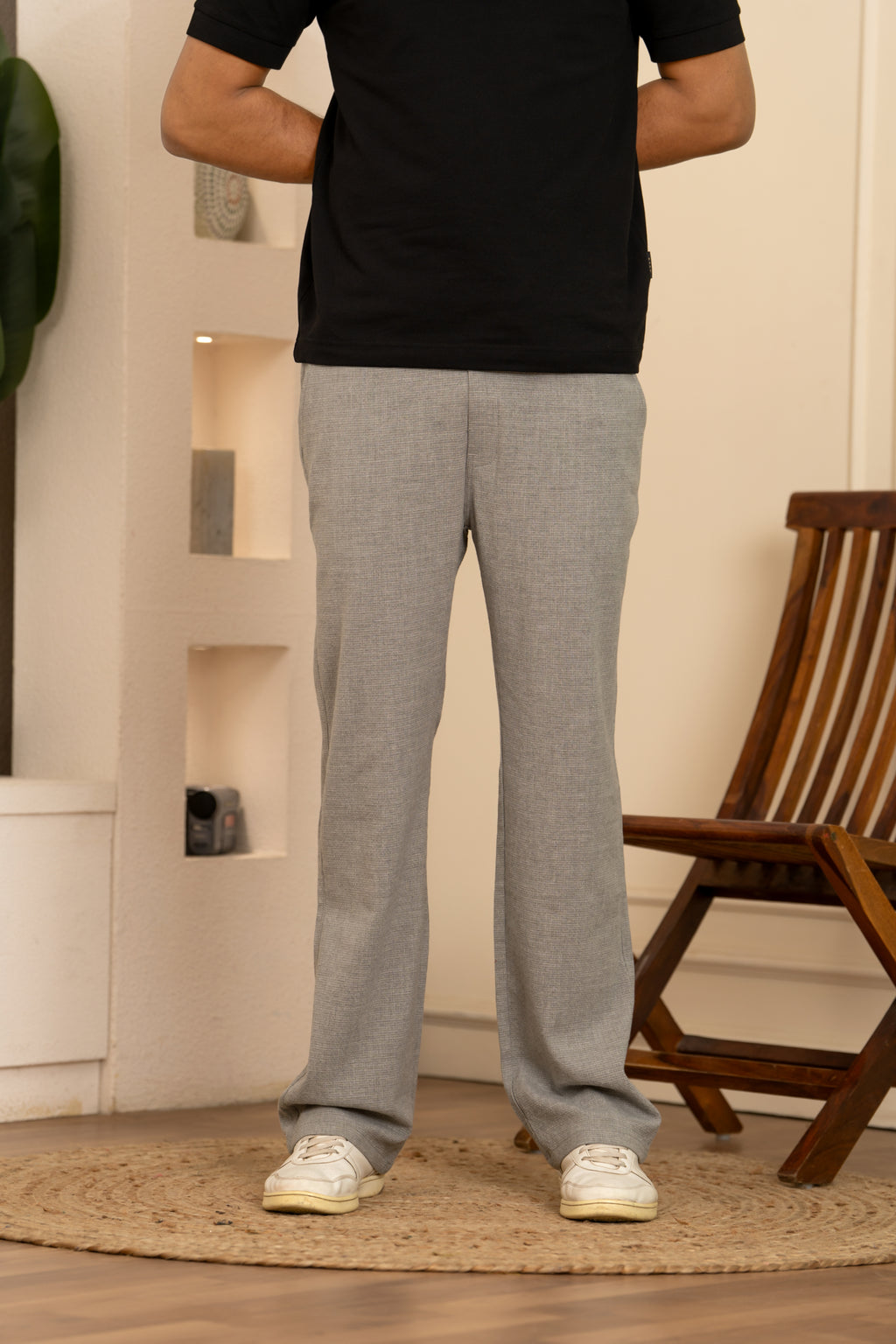 Gray Popcorn Linen Bottom