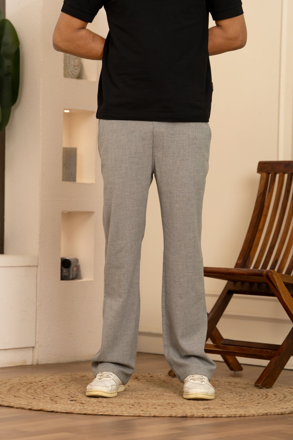 Gray Popcorn Linen Bottom