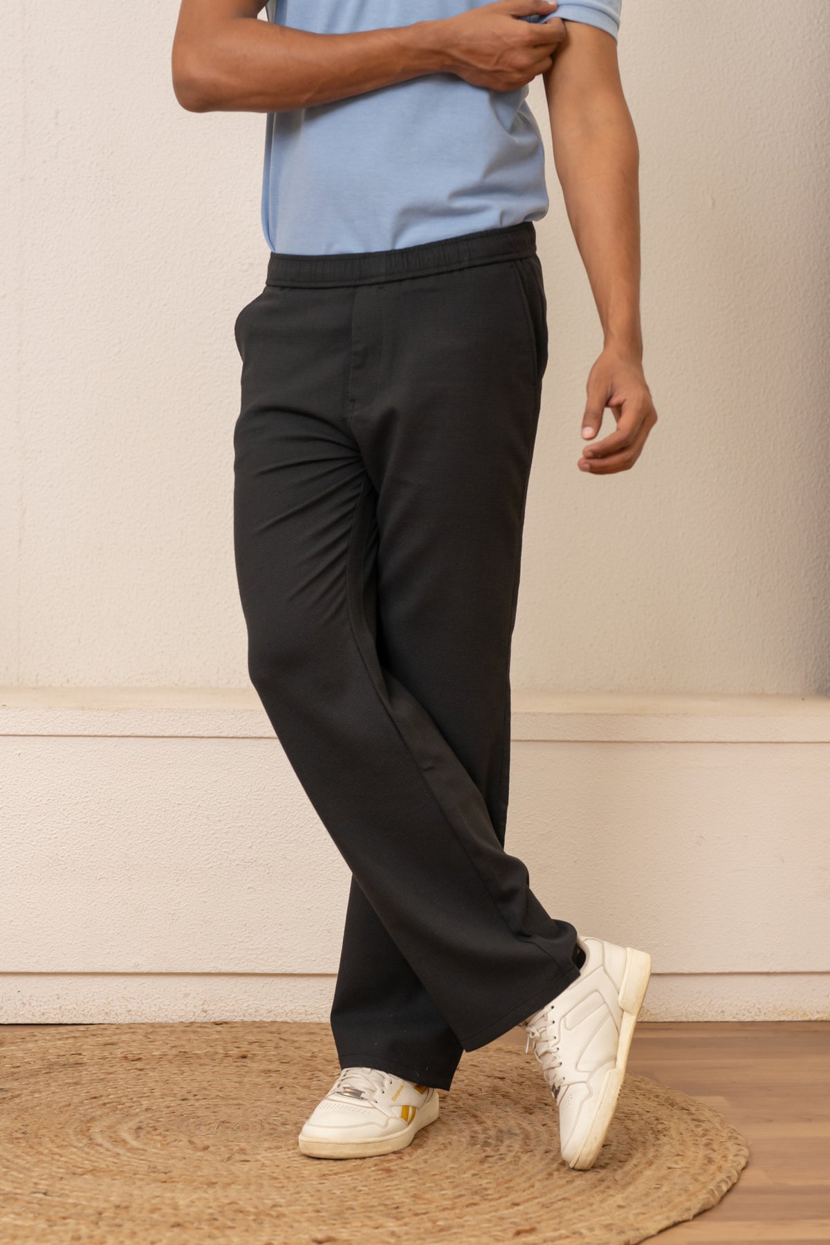 Dark Gray Popcorn Linen Bottom