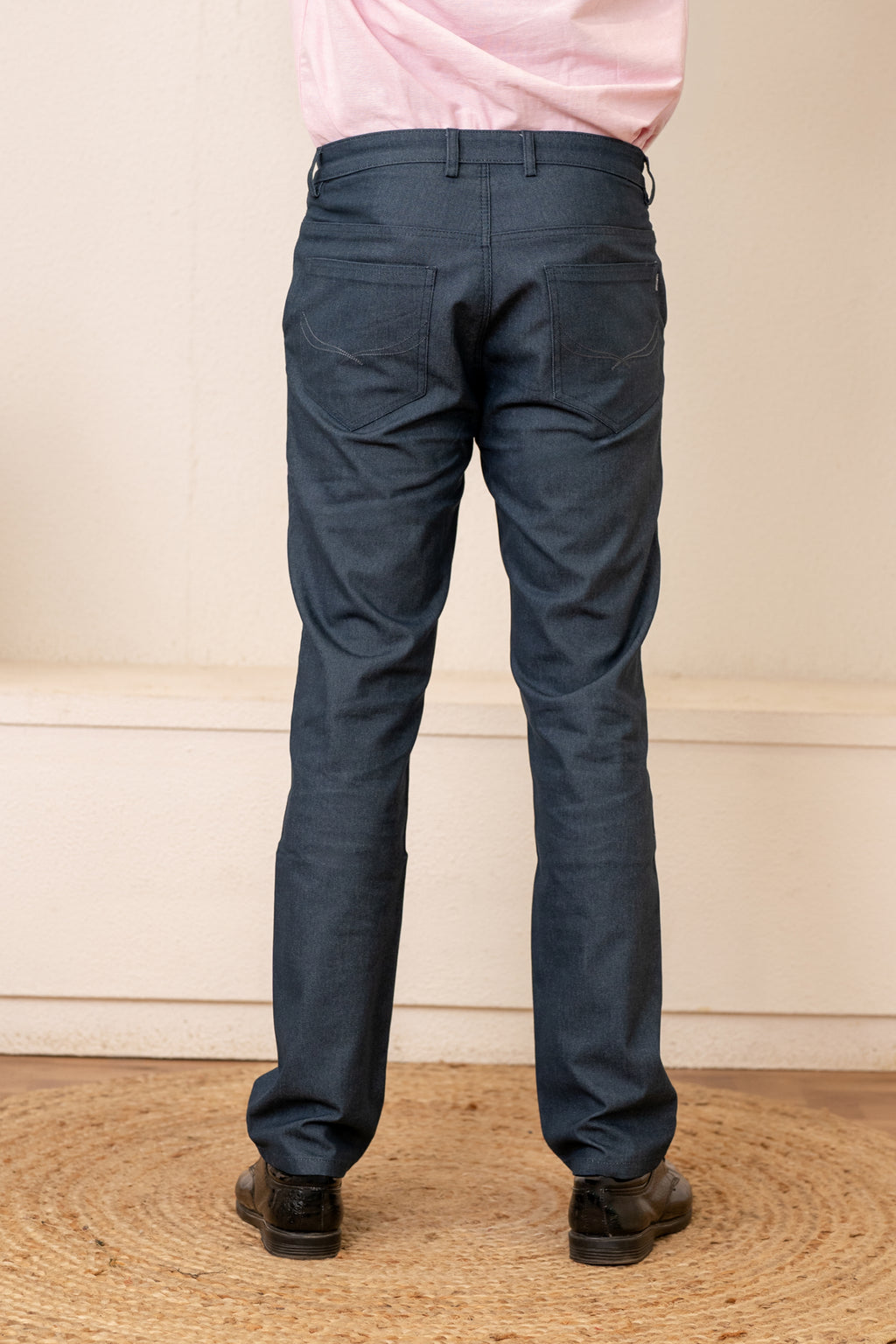Blue Cotton Denim Trousers