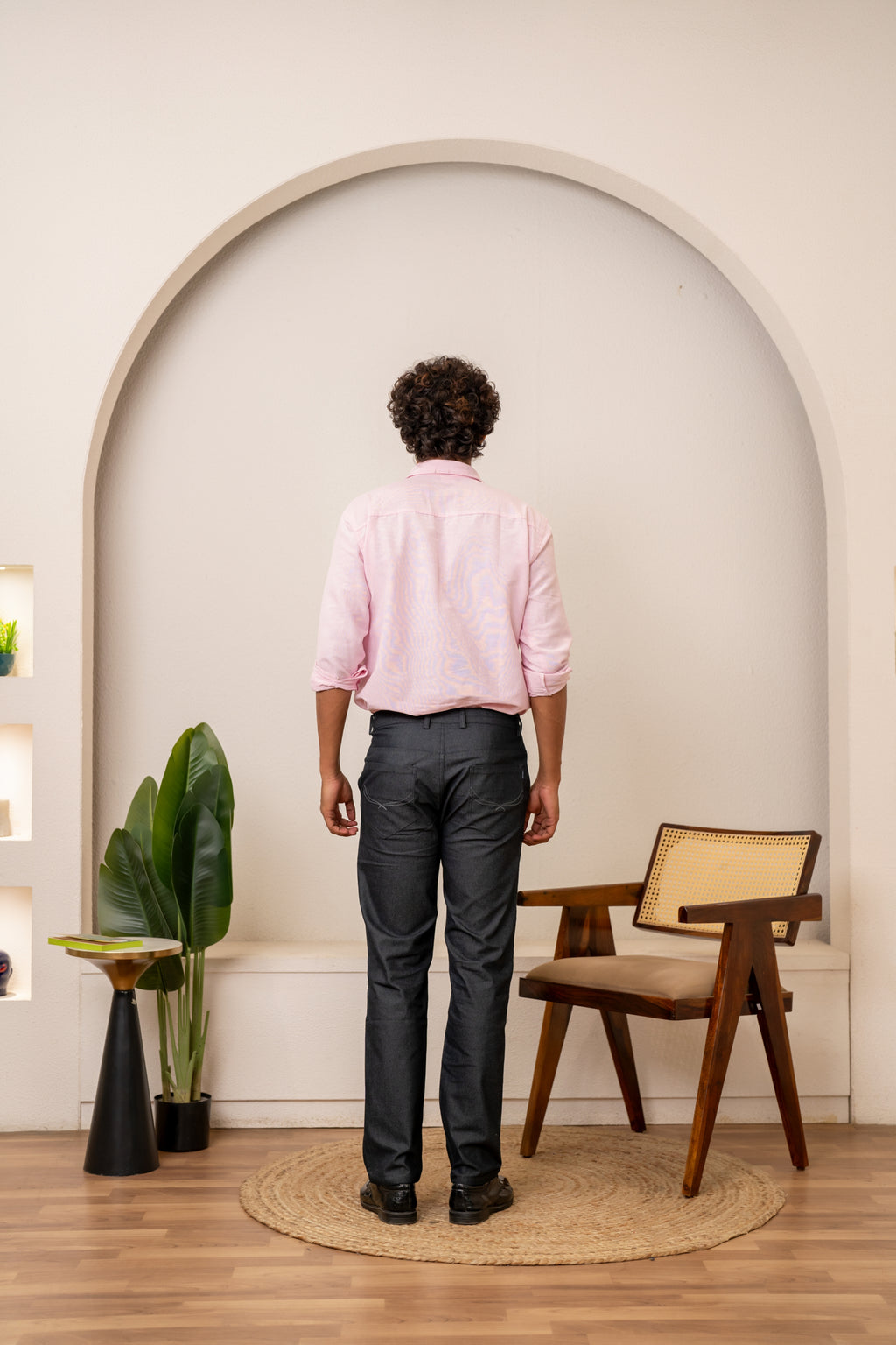 Tinted Cotton Denim Trousers