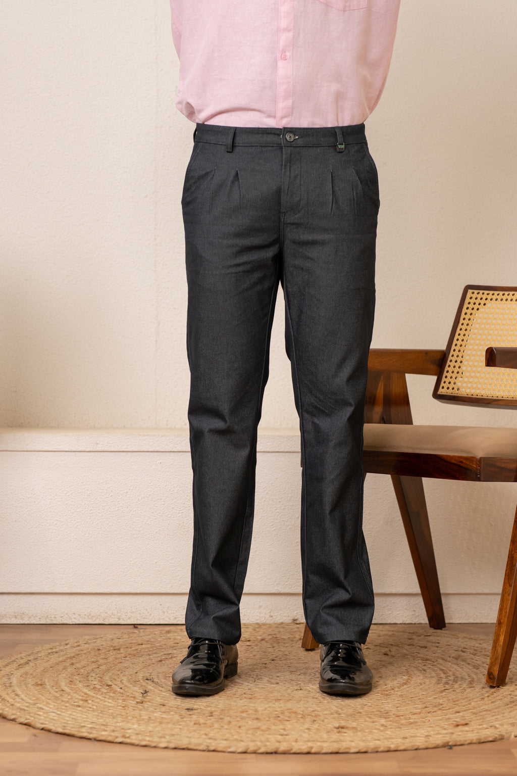 Tinted Cotton Denim Trousers