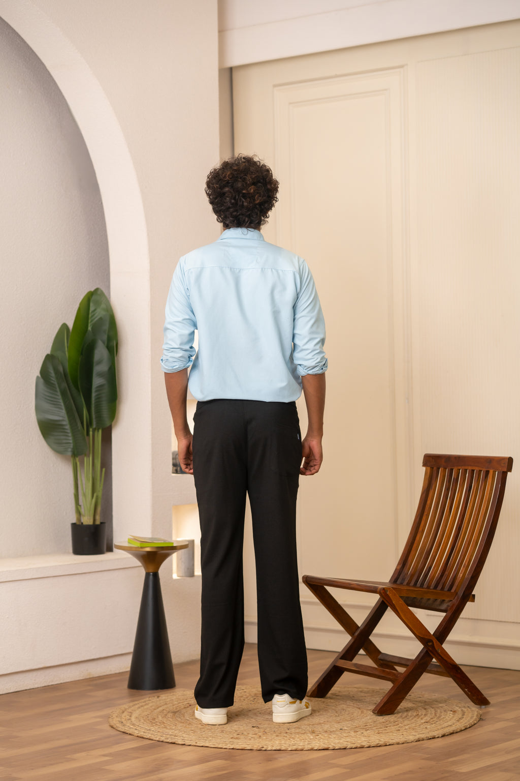 Black Popcorn Linen Bottom