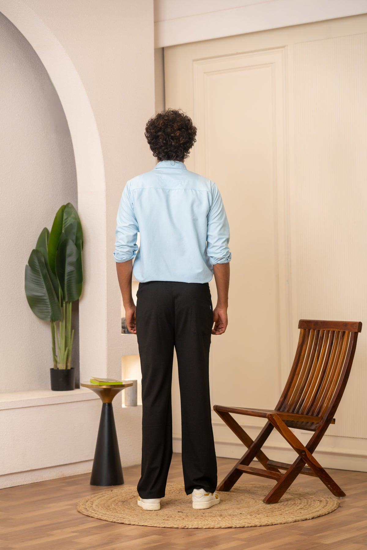 Black Popcorn Linen Bottom