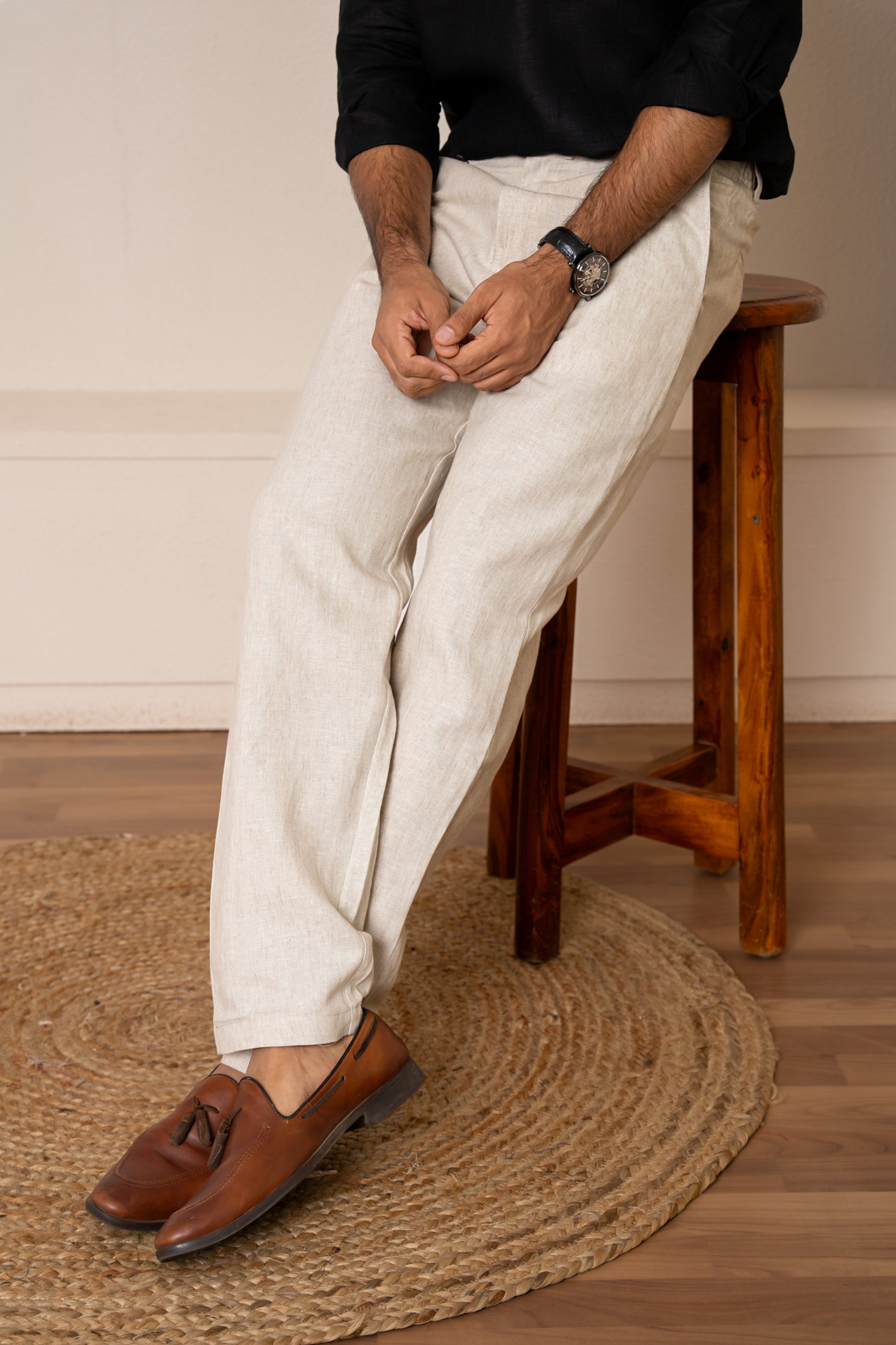 AWADH Trousers - Beige