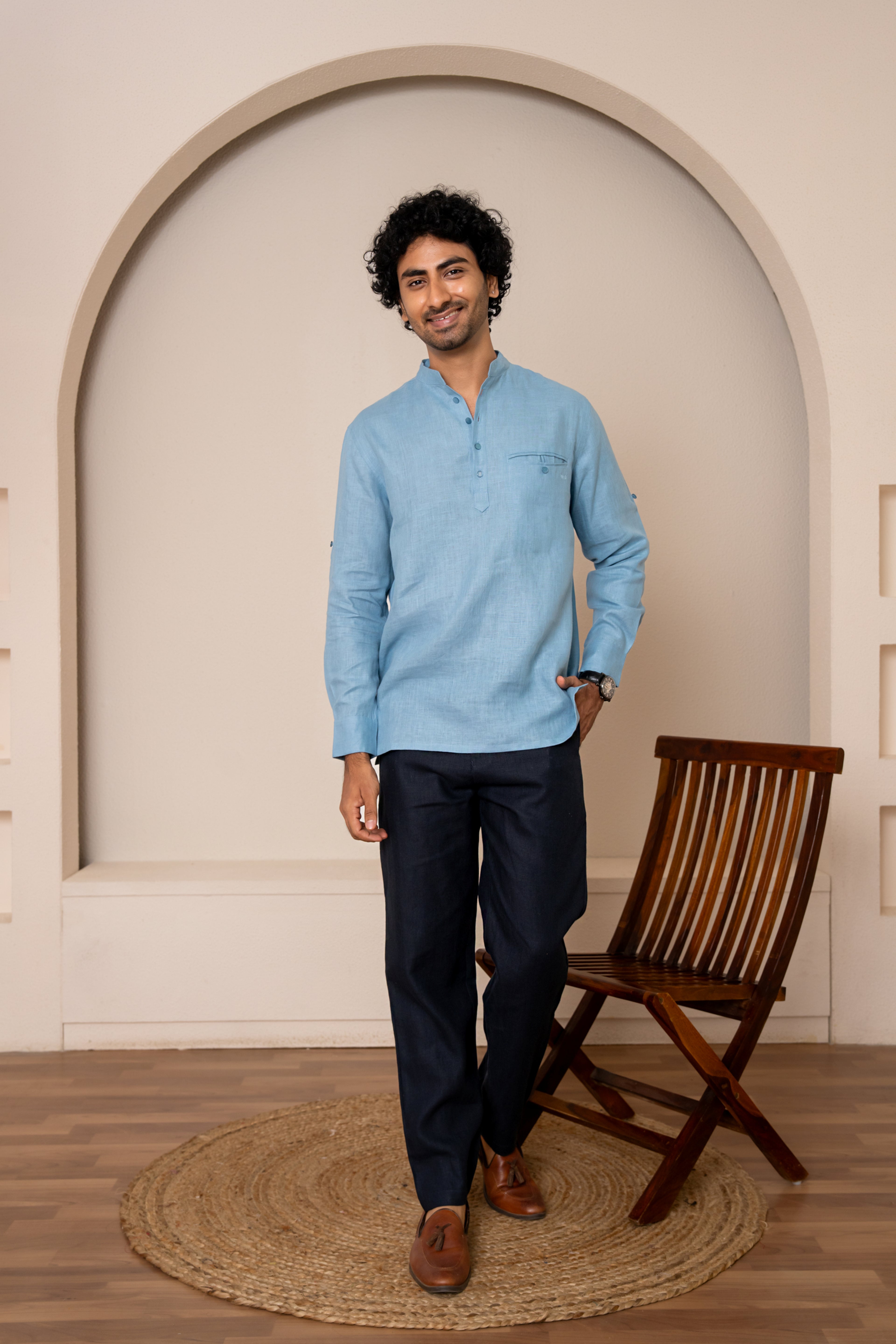 AWADH Kurtas - Sky Blue