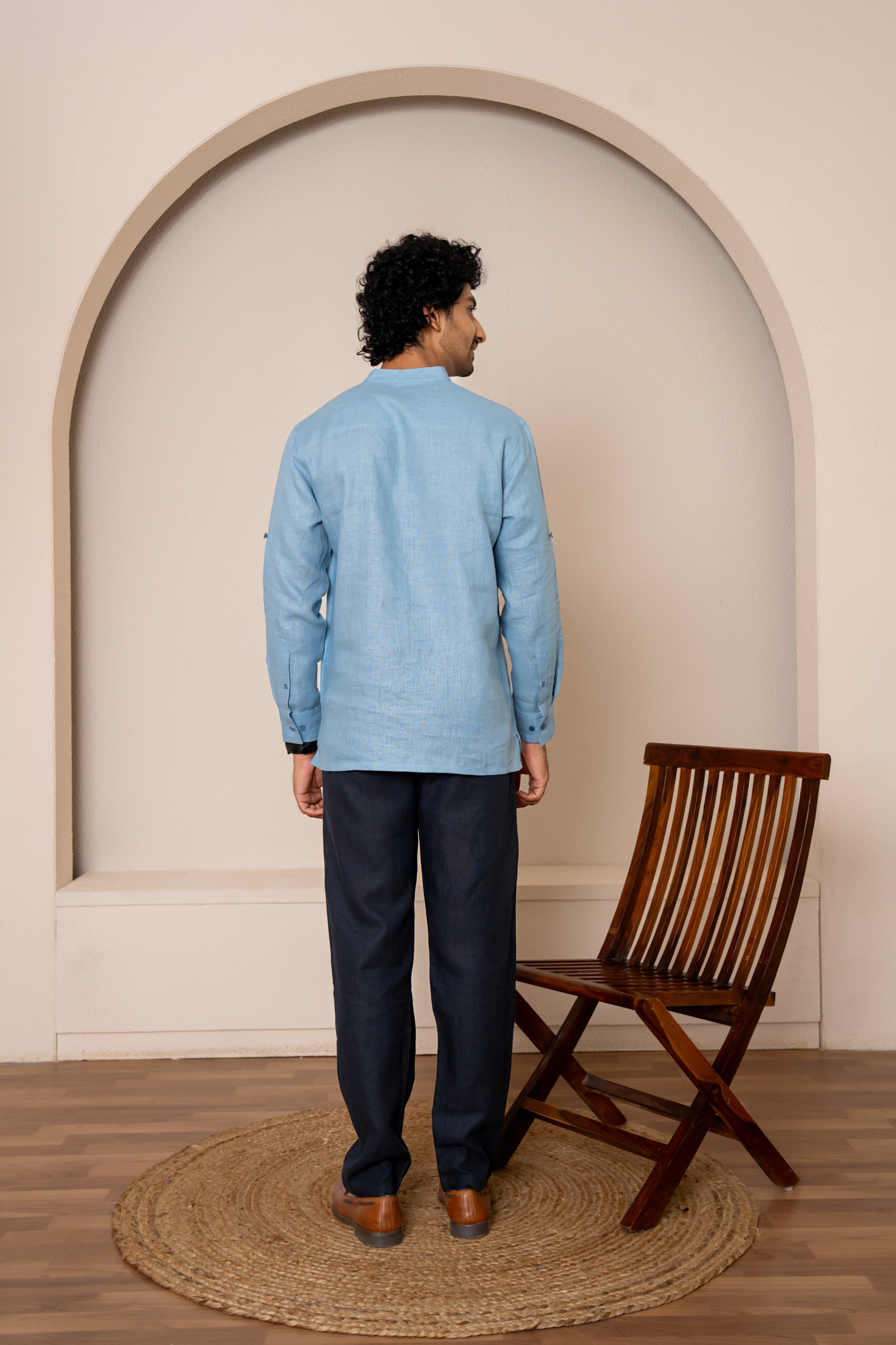 AWADH Trousers - Navy Blue