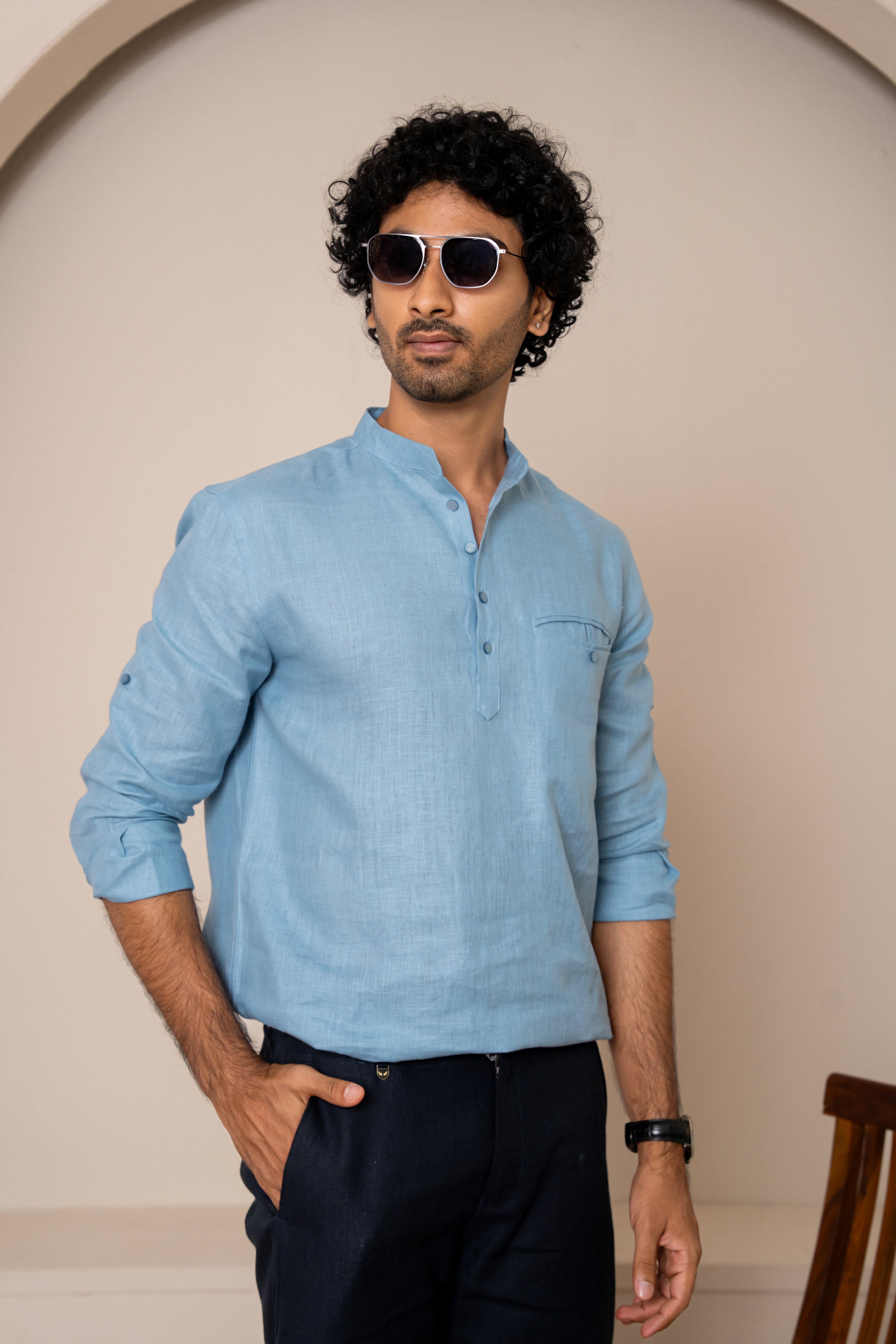 AWADH Kurtas - Sky Blue
